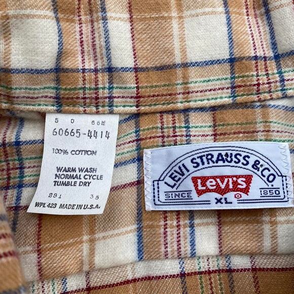 Vintage 80s Levis Flannel Shirt - Picture 4 of 5